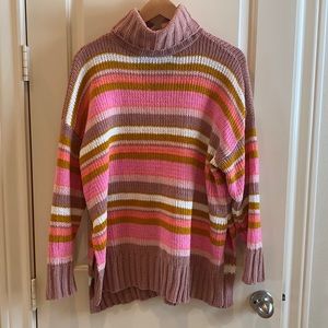 Striped Turtleneck Sweater